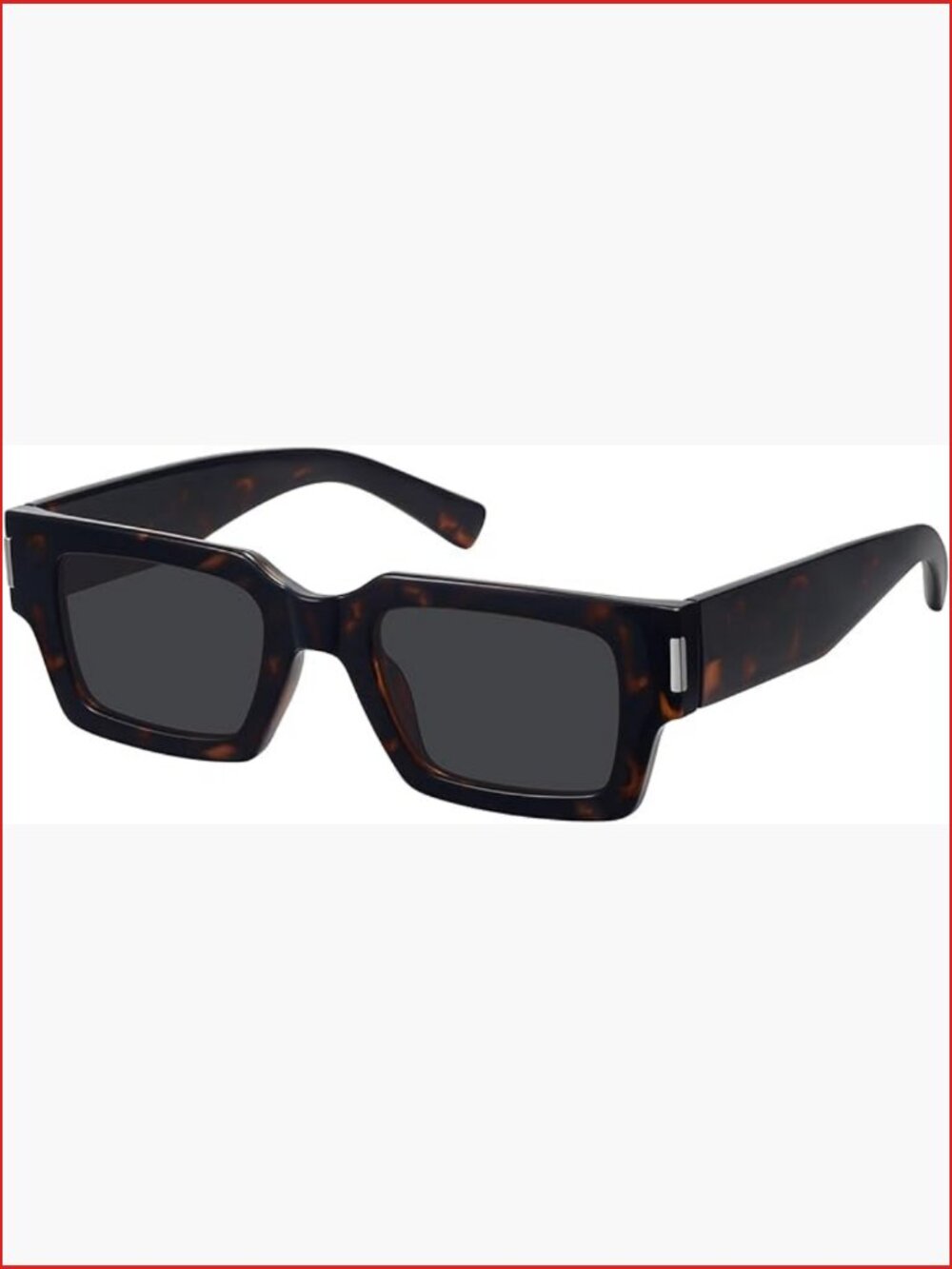 Retro 90s Chunky Square Sunglasses UV400 Protection Unisex Rectangle Shades